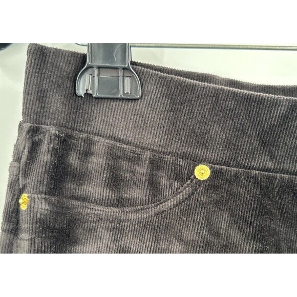 Michael Kors Premium Legging Pants Black Plush Ankle Corduroy Pockets Large - Picture 4 of 10